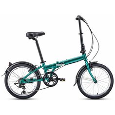 Городской велосипед FORWARD Enigma 20 2.0 (2020) зеленый/коричневый 11" (требует финальной сборки)