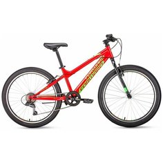 Подростковый горный (MTB) велосипед FORWARD Titan 24 1.0 (2020) красный 13" (требует финальной сборки)