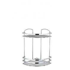 Полка в ванную угловая LM008 2 яруса 24*24*37 хром Tekno Tel