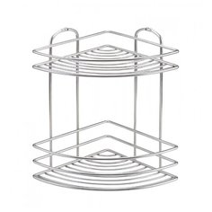Полка в ванную угловая BK022 2 яруса 20*20*28 хром Tekno Tel