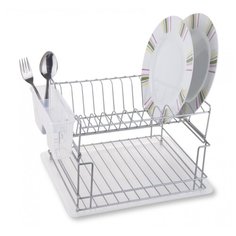 Сушилка для посуды и приборов KB010 настольная 2 яруса с поддоном хром Tekno Tel