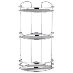 Полка в ванную угловая LM009SSS 3 яруса 24*24*62 нерж.сталь глянцевый Tekno Tel