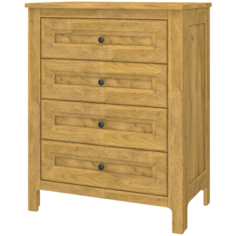 Комод WellMaker К1-80 Норманн, цвет Натура, 4 ящика