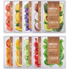 Tony Moly Набор тканевых масок Fresh to Go, 10 штук, 220 гр