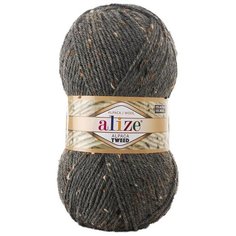 Пряжа Alize Alpaca Tweed 100гр. 250м. (15% шерсть, 15% альпака, 5% вискоза, 65% акрил) (196 серый меланж) 5 шт