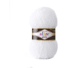 Пряжа Alize Naturale Boucle 100гр. 200м. (49% шерсть, 24% хлопок, 24% акрил, 3% полиэстер) (55 белый) 5 шт
