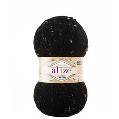 Пряжа Alize Alpaca Tweed 100гр. 250м. (15% шерсть, 15% альпака, 5% вискоза, 65% акрил) (60 черный) 5 шт