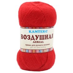 Пряжа Камтекс Воздушная 100гр. 370м (меринос 25%, шерсть 25% акрил 50%) (046 красный) 5 шт