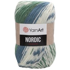 Пряжа YarnArt Nordic 150гр 510м (20% шерсть, 80% акрил) (654 меландж) 3 шт