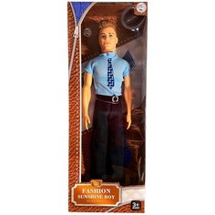 "Детская кукла-Кен в рубашке "офис" с галстуком в коробке с подвижными руками, головой (Panawealth)"