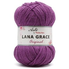 Пряжа из Троицка Lana Grace Original 100гр. 300м. (25% мериносовая шерсть, 75% акрил супер софт) (3880 фуксия) 5 шт Троицкая камвольная фабрика