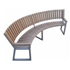 Круглая скамья Веер из ДПК Mebelpatio