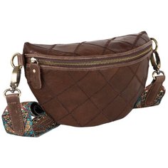 Женская сумка из кожи 0500918-2 коричневый Polar