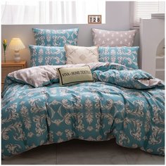 Комплект постельного белья СИТРЕЙД, AR-213, Сатин, 2-х спальный, наволочки 50x70, простыня на резинке 140х200 см