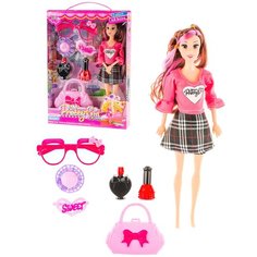Детская кукла с аксессуарами очки сумочка помада духи шейные, плечевые, локтевые, кистевые, бедренные шарниры Panawealth Inter Holdings