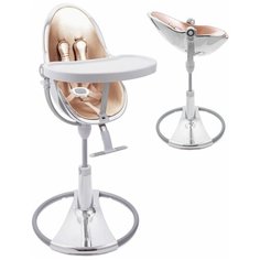 Стульчик для кормления Bloom Fresco Chrome White/розовое золото
