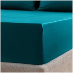 Простыня на резинке SOFT BOX Затененная ель 140х200х30, Мако-сатин, 100% египетский хлопок