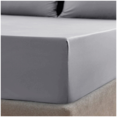 Простыня на резинке SOFT BOX Туманное утро 180х200х30, Мако-сатин, 100% египетский хлопок