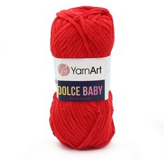 Пряжа YarnArt Dolce Baby 50гр 85м (100% микрополиэстер) (748 красный), 5 мотков