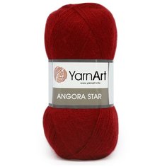 Пряжа YarnArt Angora Star 100гр 500м (20% тонкая шерсть, 80% акрил) (3024 т-красный), 5 мотков