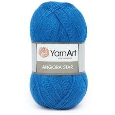 Пряжа YarnArt Angora Star 100гр 500м (20% тонкая шерсть, 80% акрил) (3040 синий), 5 мотков
