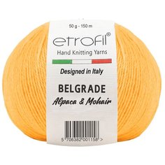 Пряжа Etrofil BELGRADE 50гр 125м (10% кид мохер, 5% беби альпака, 55% полиамид, 30% вискоза) (70420 горчичный) 10 шт
