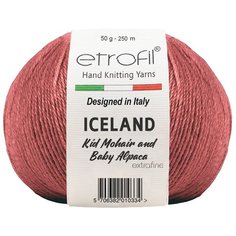 Пряжа Etrofil ICELAND 50гр 250м (10% кид мохер, 5% беби альпака, 55% полиамид, 30% вискоза) (70335 бургундия) 10 шт