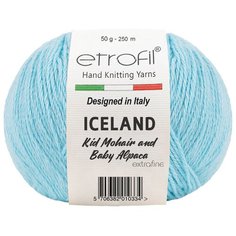 Пряжа Etrofil ICELAND 50гр 250м (10% кид мохер, 5% беби альпака, 55% полиамид, 30% вискоза) (BL1014 детский голубой) 10 шт