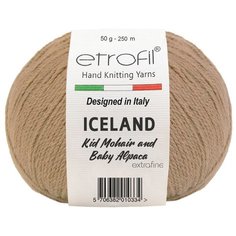 Пряжа Etrofil ICELAND 50гр 250м (10% кид мохер, 5% беби альпака, 55% полиамид, 30% вискоза) (BL1027 бежевый) 10 шт