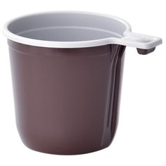 OfficeClean Чашки одноразовые пластиковые премиум 200 мл, 50 шт., белый/коричневый