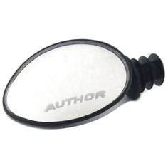 Зеркало 8-16450005 овальное 70мм панорамное AM-70 3 степени свободы торцевое крепление черное AUTHOR