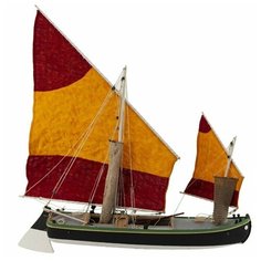 Сборная модель парусного корабля Amati рыбацкая Лодка Bragozzo, Масштаб 1:45, AM1570