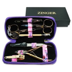 Маникюрный набор Zinger 7105 G, на молнии, 7 предметов (прям.м.)