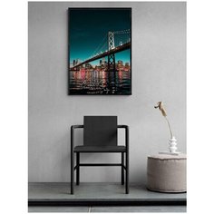 Плакат "Просто Постер" Mост Золотые Ворота, Сан - Франциско 90x120 в подарочном тубусе ПростоПостер