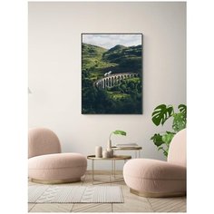 Плакат "Просто Постер" Железная дорога Виадук - Шотландия 40x50 в подарочном тубусе ПростоПостер