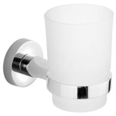 Стакан SAMBA для зубных щеток, стекло матовое с держателем, хром, Sapho