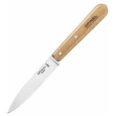 Нож для чистки овощей Opinel №112, нержавеющая сталь, рукоять бук, блистер