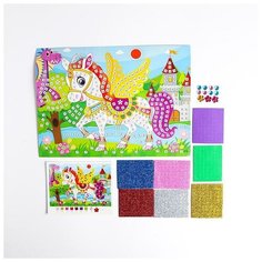 Мозаика стикерная "Пегас" блестки, стразы 5275572 Сима ленд