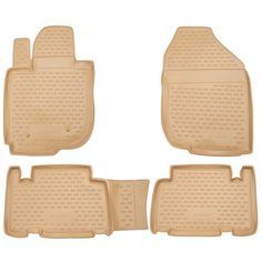 Коврики в салон TOYOTA RAV4 long 01/2006->, 4 шт. (полиуретан, бежевые) Element