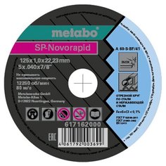 Диск Metabo SP-Novorapid 125x1.0 RU отрезной для стали 61716
