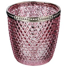 Подсвечник Lefard с металл.элементами, д=9см, в=9см, розовый перламутр (132-050)