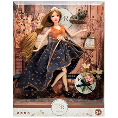 Набор оригинальной детской куклы Эмили "С кошечкой" с аксессуарами / Большая дизайнерская кукла в подарок для девочек от 3 лет / 29 см Emily