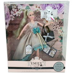 Набор оригинальной детской куклы Эмили "В оригинальном платье" с аксессуарами / Большая дизайнерская кукла в подарок для девочек от 3 лет / 28 см Emily