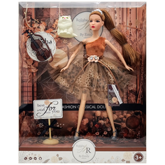 Набор оригинальной детской куклы Эмили "Красивая скрипачка" с аксессуарами / Большая дизайнерская кукла в подарок для девочек от 3 лет / 29 см Emily