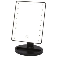 Зеркало косметическое настольное MARTA MT-2654 с подсветкой черный жемчуг