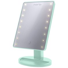 Зеркало косметическое настольное MARTA MT-2654 с подсветкой светлая яшма