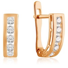 Бронницкий Ювелир Серьги из красного золота 12-0505