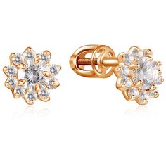 Бронницкий Ювелир Серьги из красного золота 05-0096