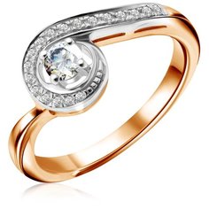 Бронницкий Ювелир Кольцо из красного золота R 61784, размер 16