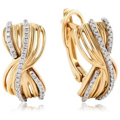 Бронницкий Ювелир Серьги из желтого золота юпE-2063HT